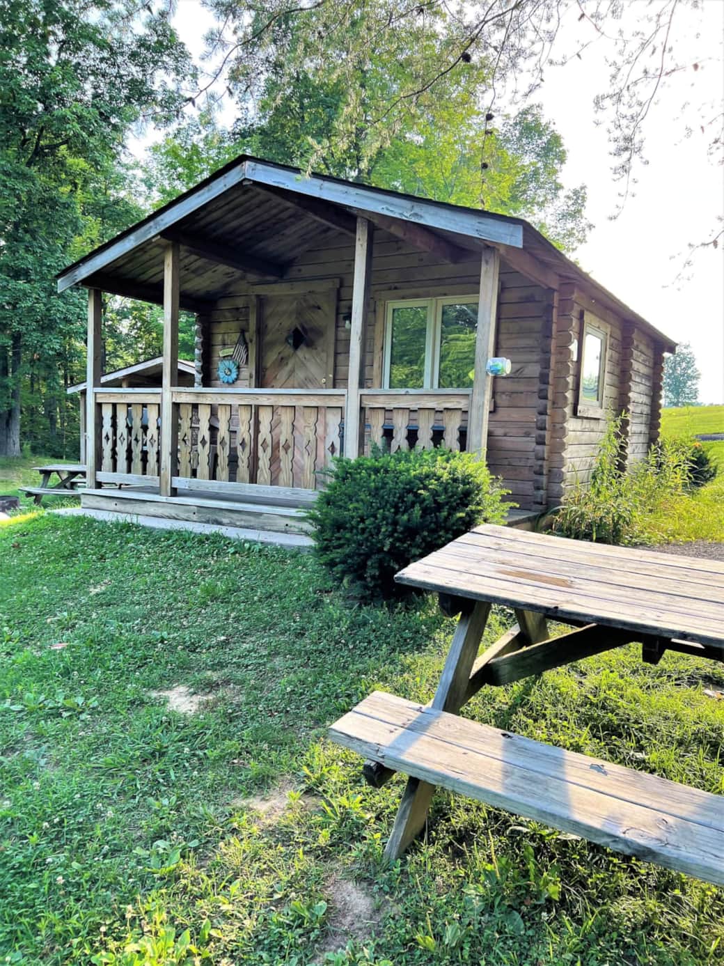 Cabin 2 sits on the lake