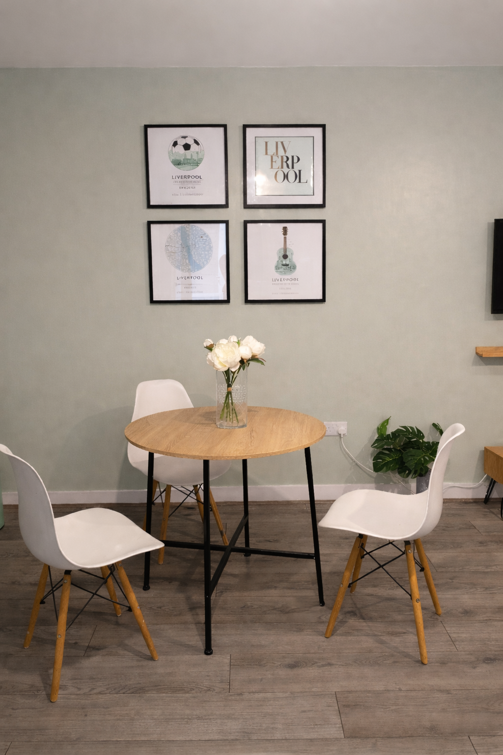 Simple dining space ideal for work or meals