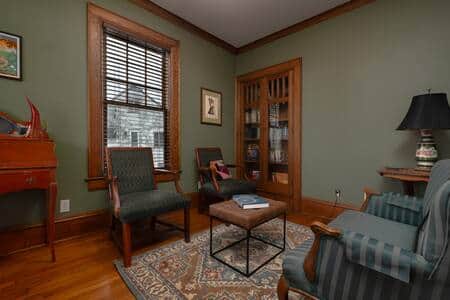 Cozy library showcasing WV authors.