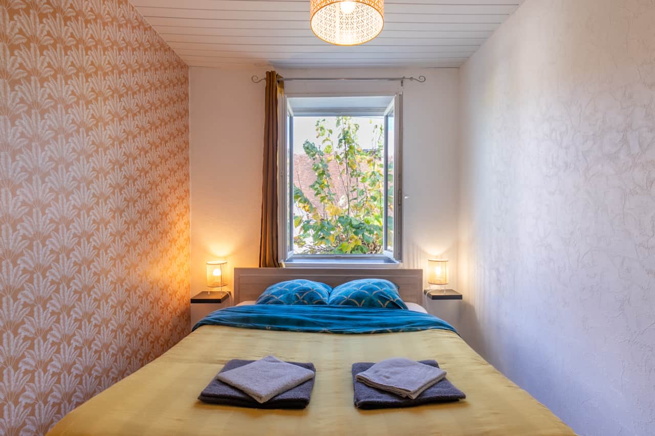 Chambre à l'étage du Petit Cocon