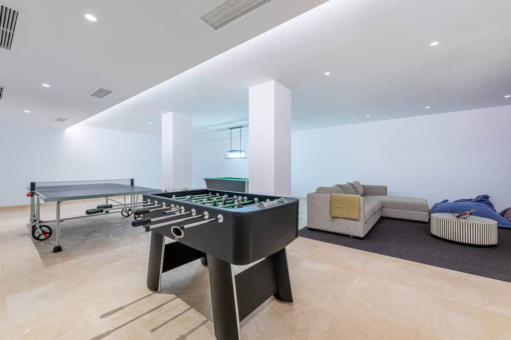 Spacious entertainment room 