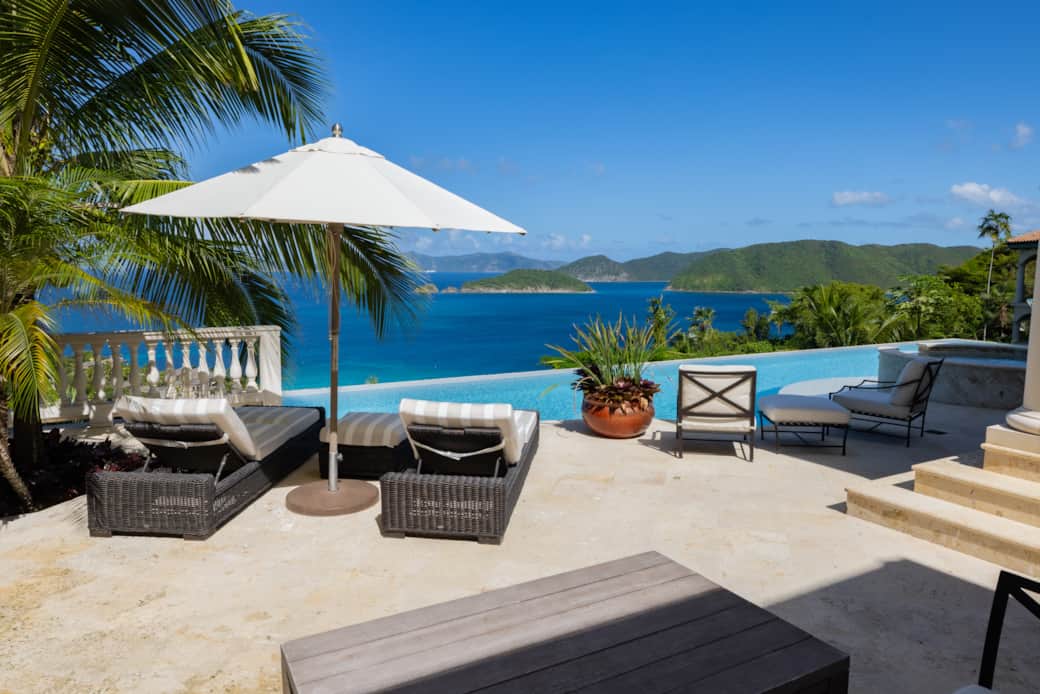 Pool and hot tub patio with incredible views Pool and hot tub patio with incredible views