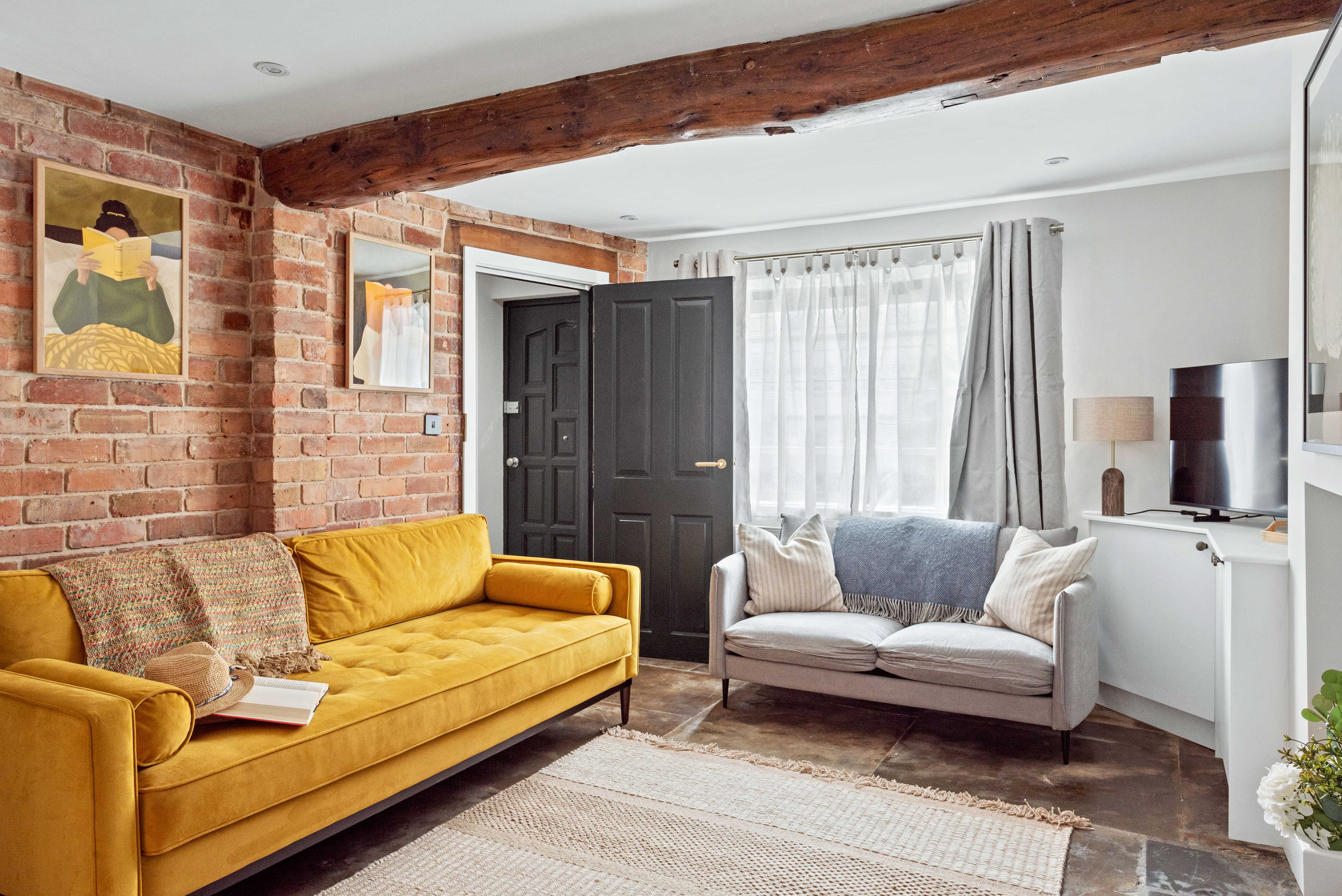 Open-plan kitchen, dining and living area, Grade II listed house Kenilworth