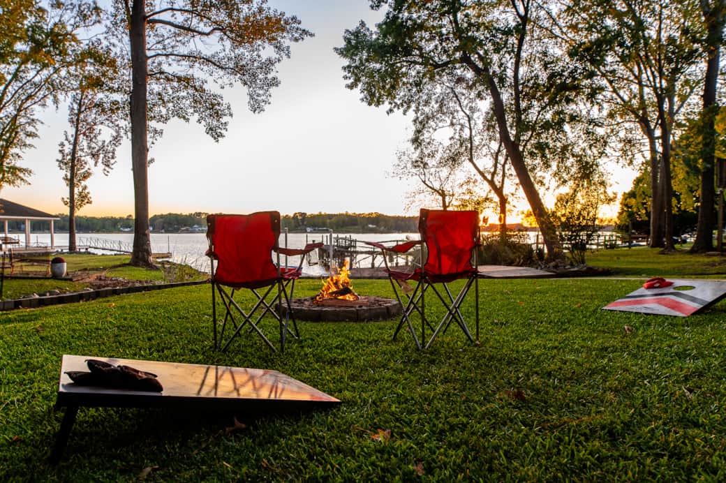 Cozy fire at sunset76