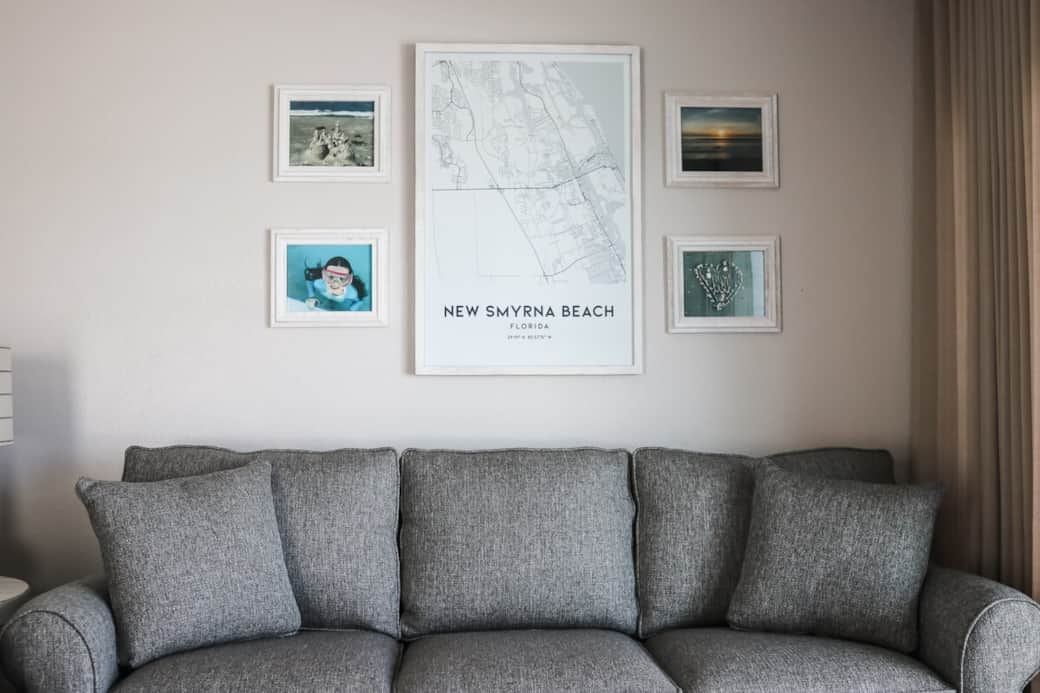 Couch pulls out to a queen-size bed with a memory foam mattress.