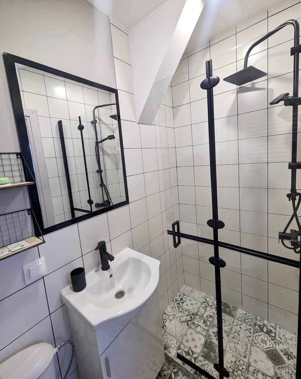 Private Brand new bathroom with shower and toilettes.