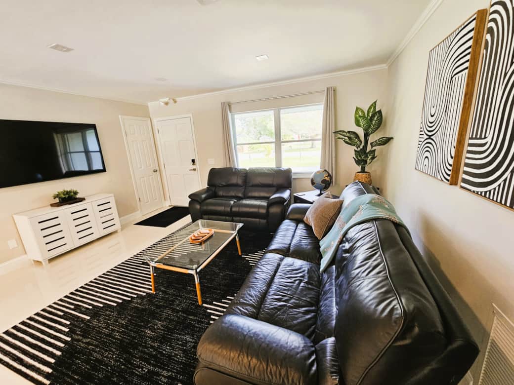 Living Room has 65 inch Smart TV