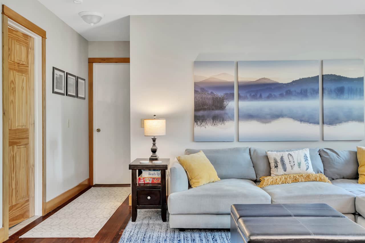 Extra wide couch. Extra bedding option