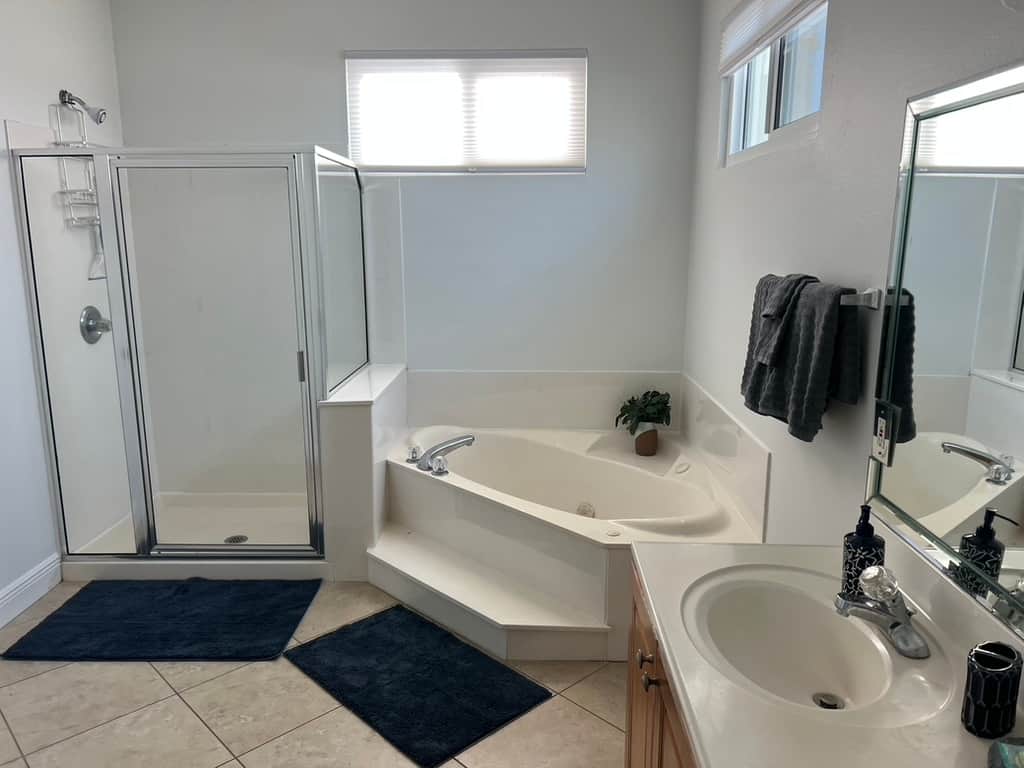 Upstairs Master bathroom