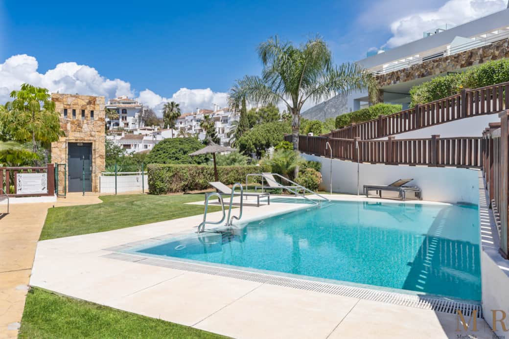 Communal swimming pool.