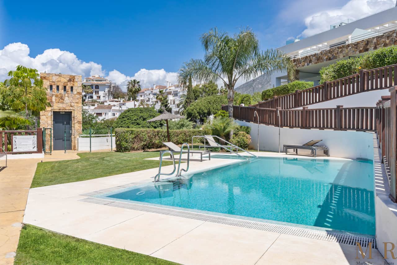 Communal swimming pool.
