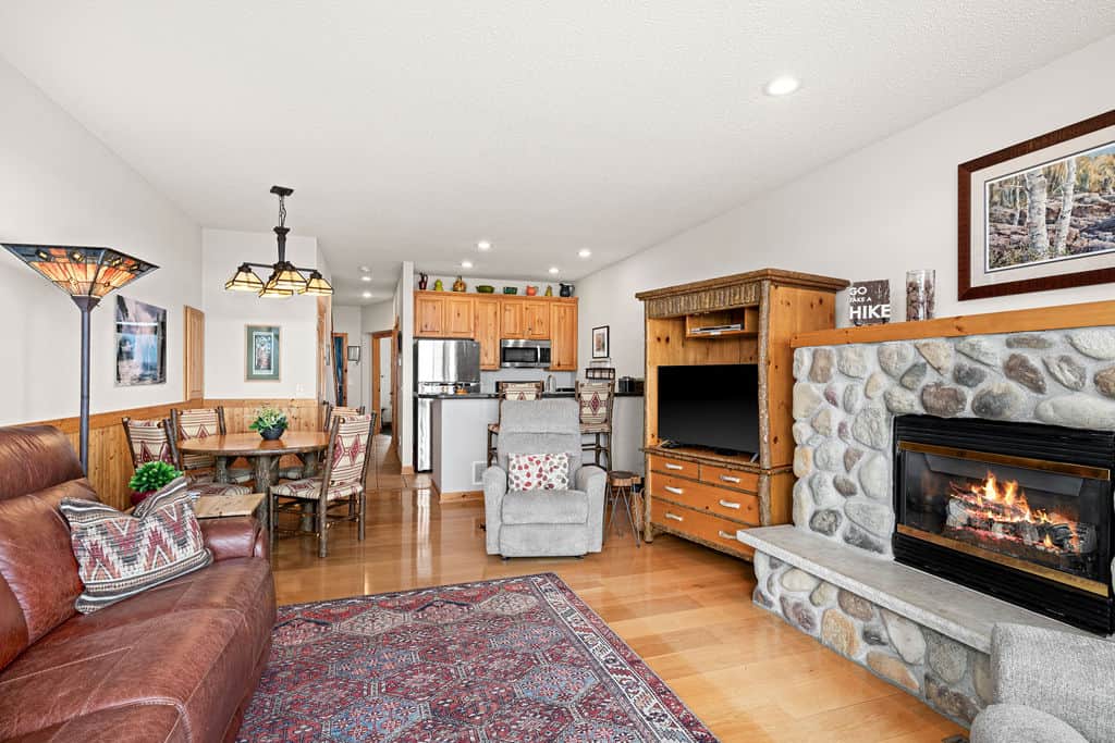 Gas fireplace -photo shop edited fire. Smart TV - Games in drawers.