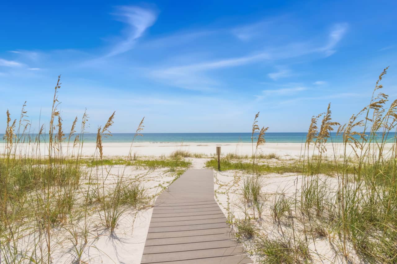 End of Boardwalk leading to the beach