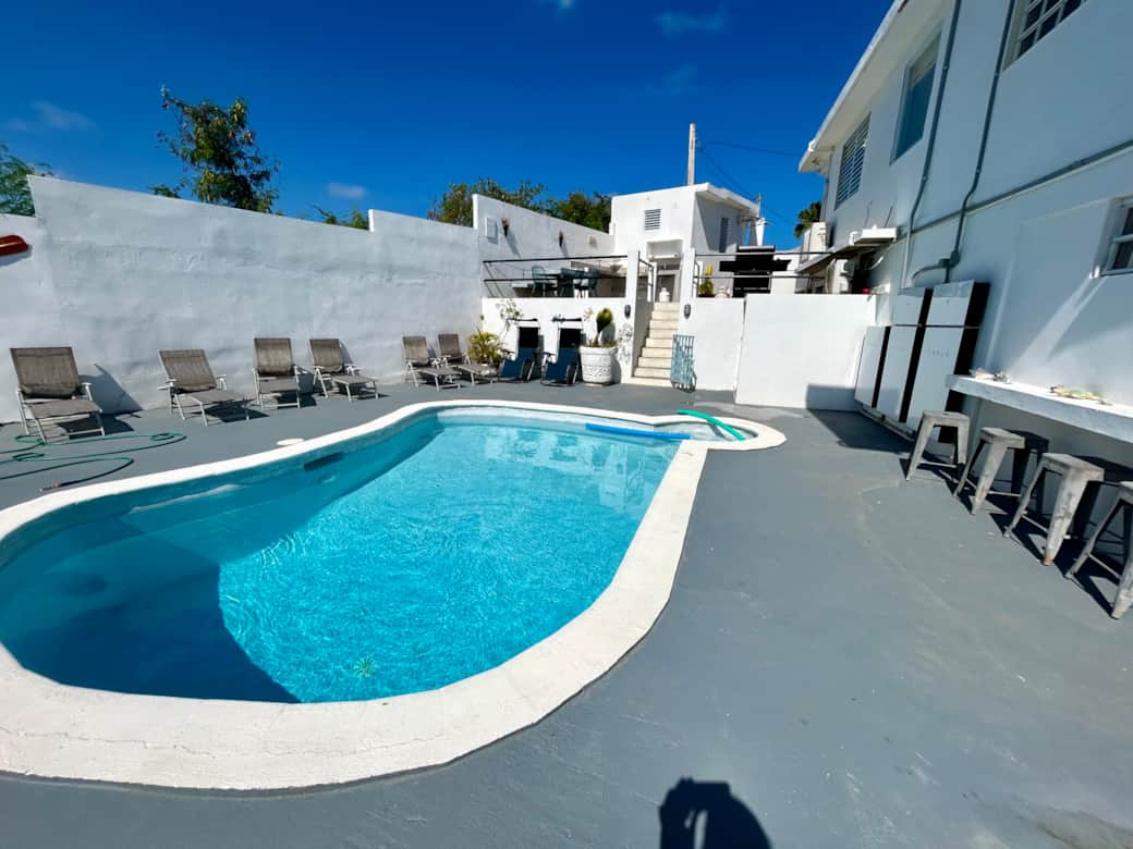 Shared Pool space with large patio area
