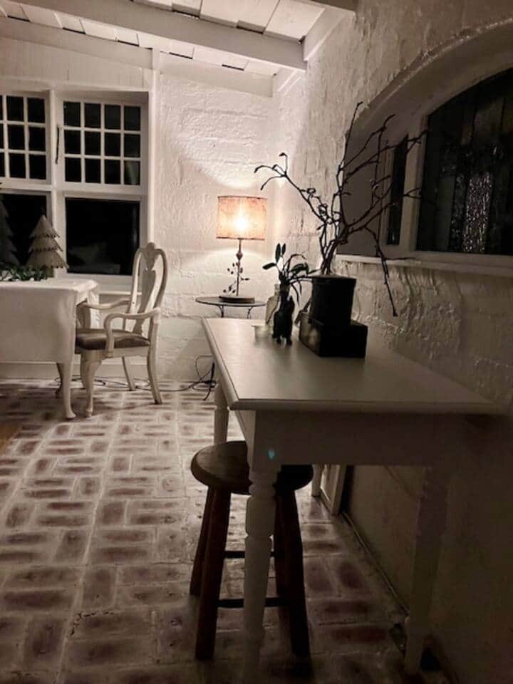 This console table has a powerboard with Usb ports and can easily function as a work desk This console table has a powerboard with Usb ports and can easily function as a work desk