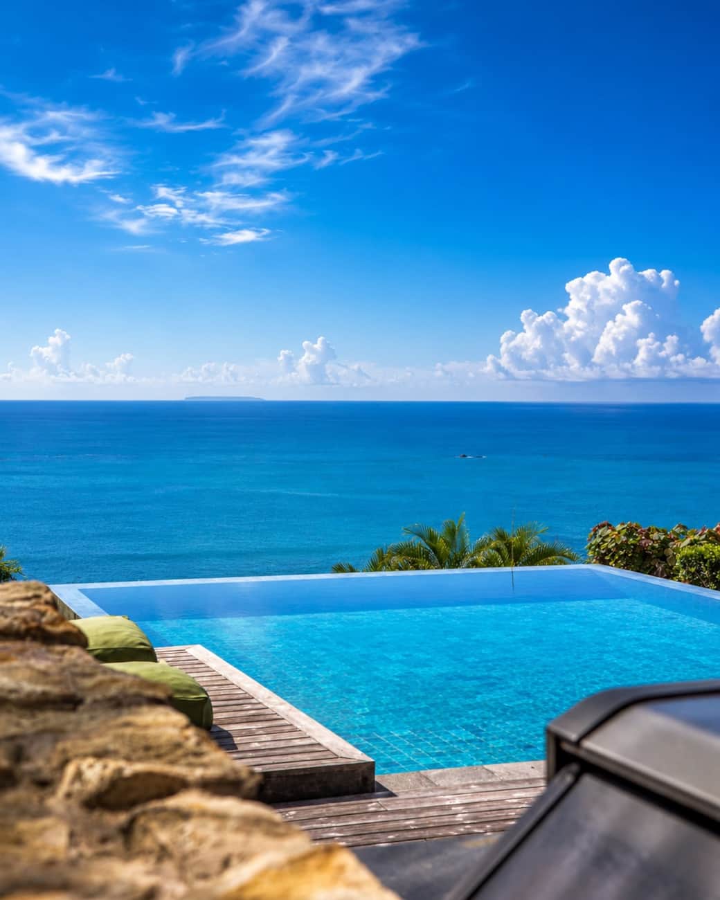 Infinity meets the Pacific. Cool off in the pool while taking in endless ocean views that stretch to the horizon