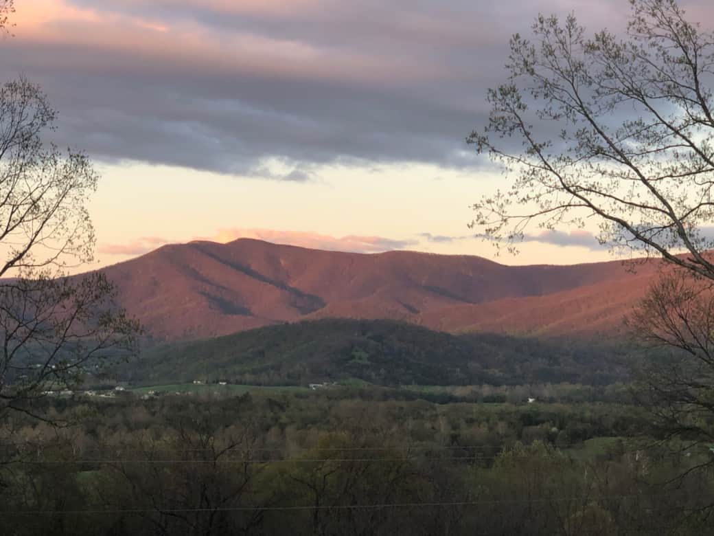 The view from the front deck and hot tub The view from the front deck and hot tub