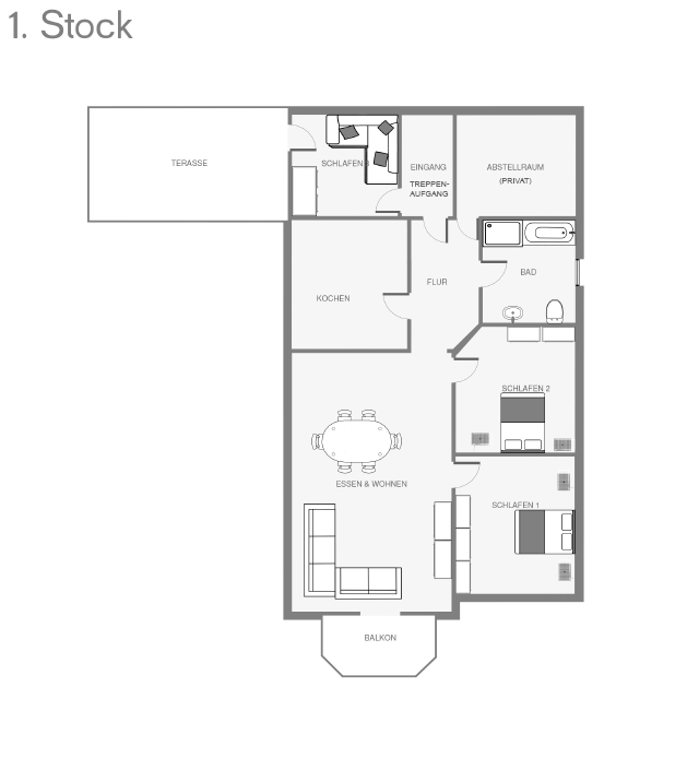 Ferienwohnung OG Grundriss Ferienwohnung OG Grundriss
