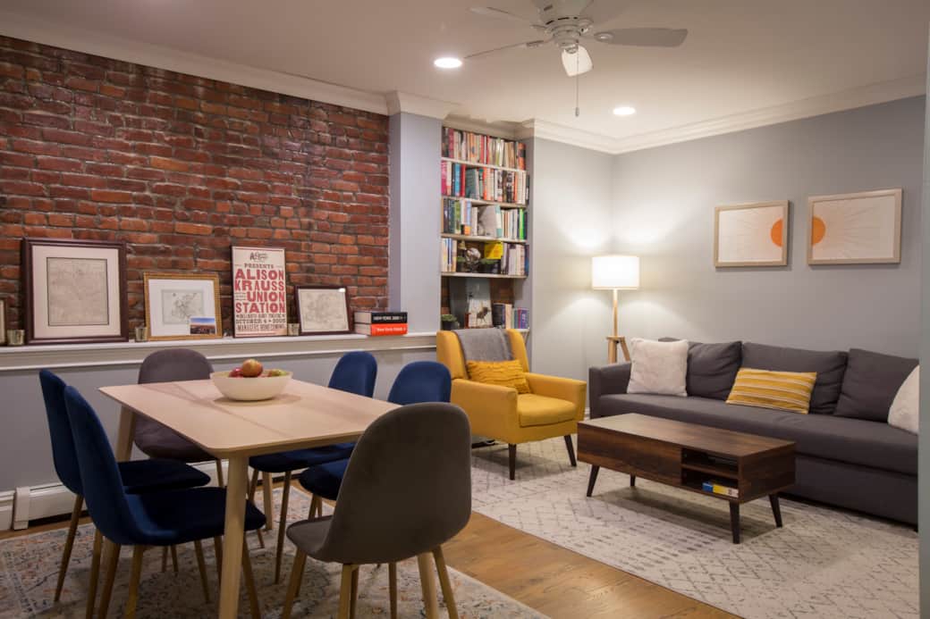Spacious living and dining room
