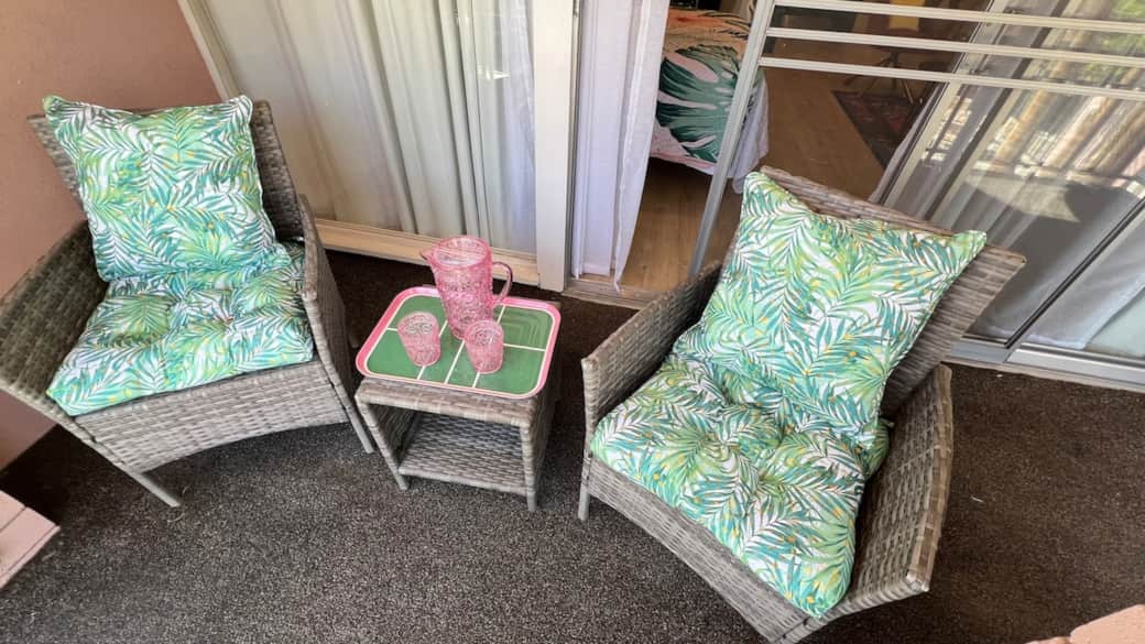 Private balcony area