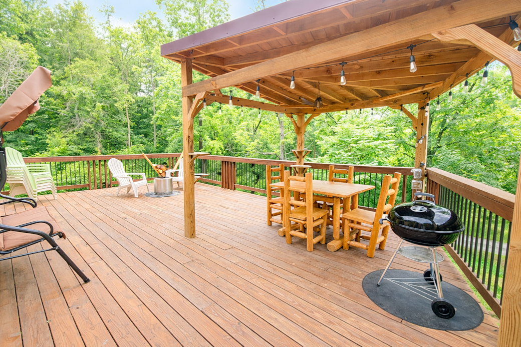 Enjoy sitting on the deck. 