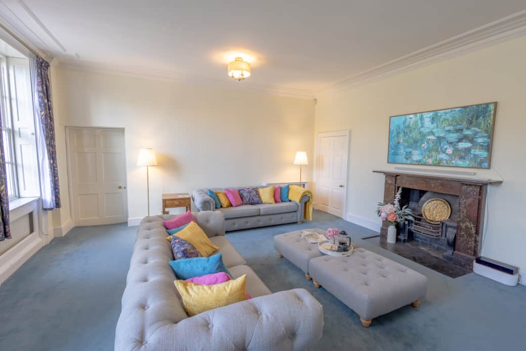 The Old Rectory sitting room, view from the kitchen