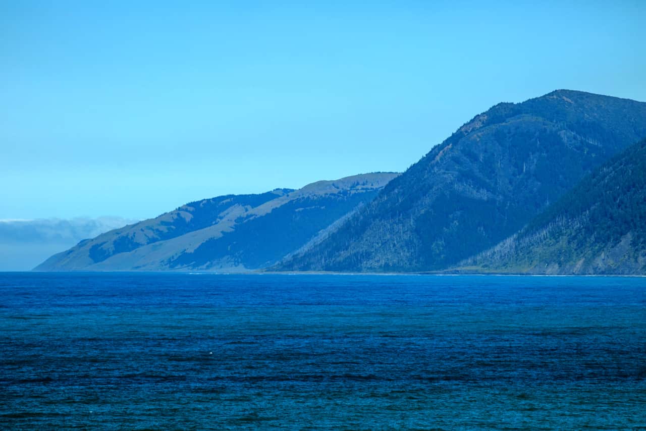 King Range mountains and Lost Coast Trail in Shelter Cove, CA