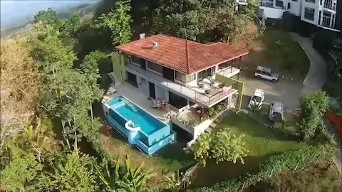 Aerial View Of Moonshine Inn Manuel Antonio