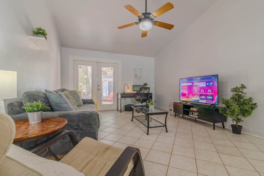3. Living room and office area