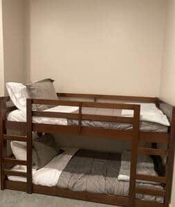 Lower level bedroom 3; bunk room. Twin bunks with Queen bed (not pictured) 