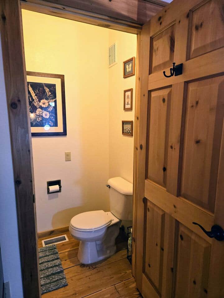 Enjoy the peaceful privacy of the master bathroom water closet.