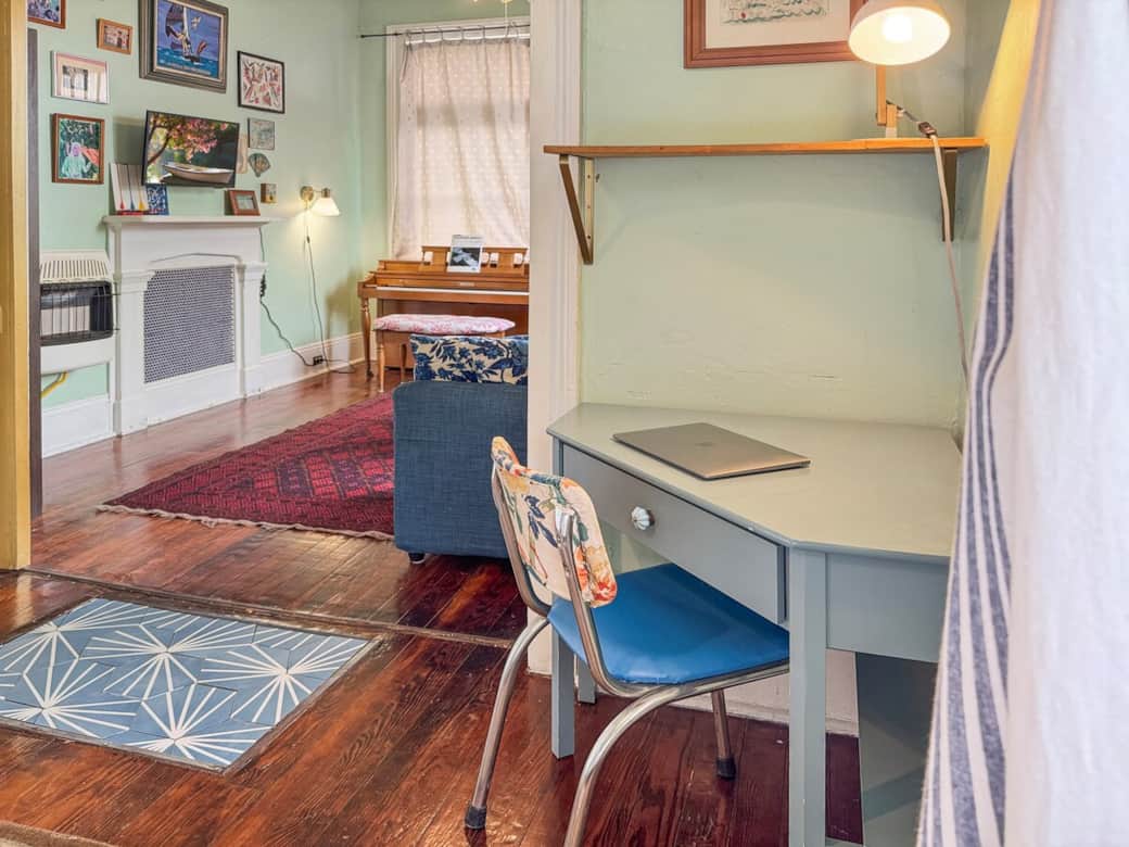 Desk in front bedroom with high speed internet.
