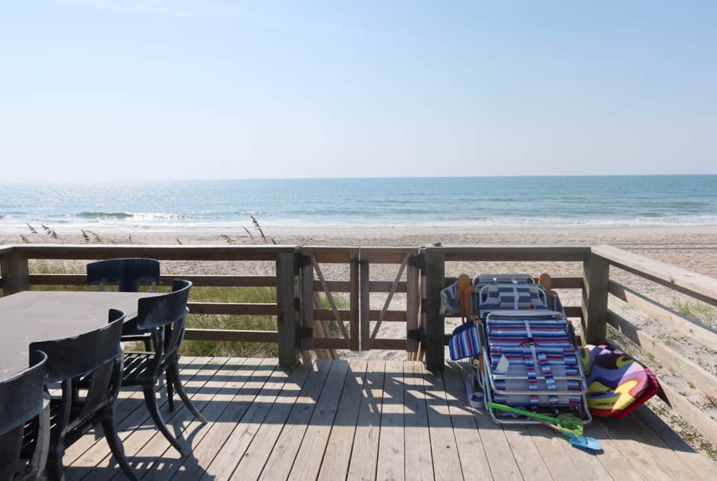 Oceanfront views from the deck.