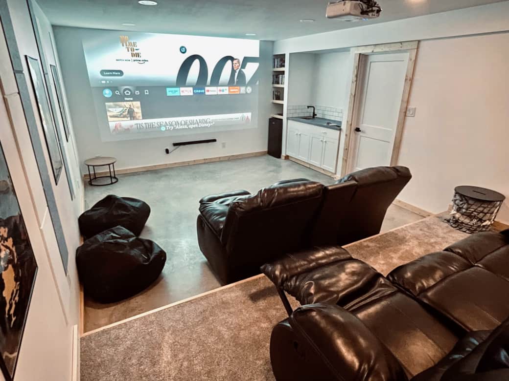 Your own theatre with Netflix, Prime, 100 DVDs, and HDMI cable (bring your own console) Your own theatre with Netflix, Prime, 100 DVDs, and HDMI cable (bring your own console)