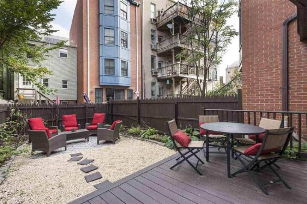 Private backyard with BBQ
