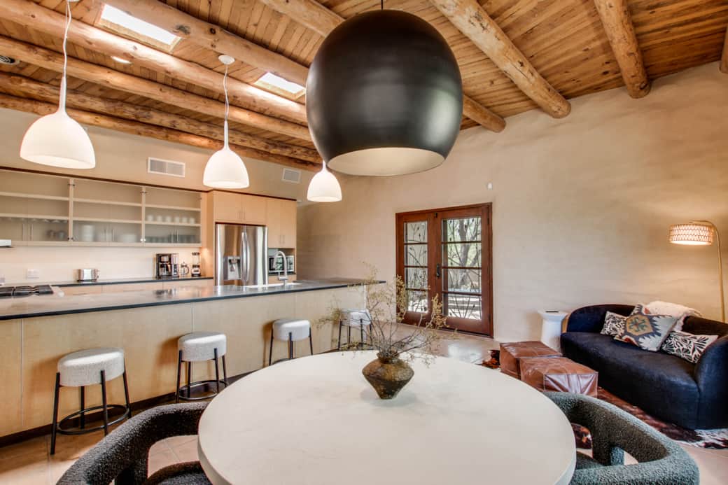 Dining room and kitchen