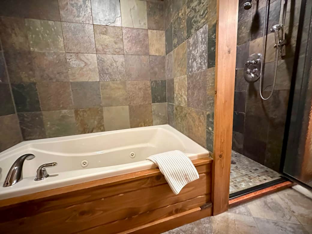 Large Kohler Jacuzzi type soaker tub and shower