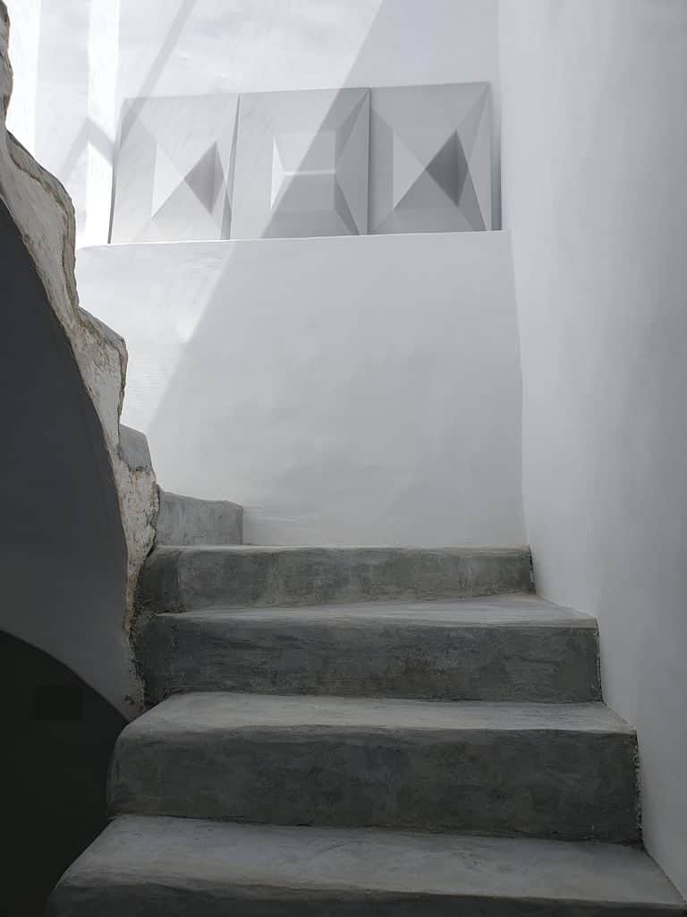 Stairs to roof terrace