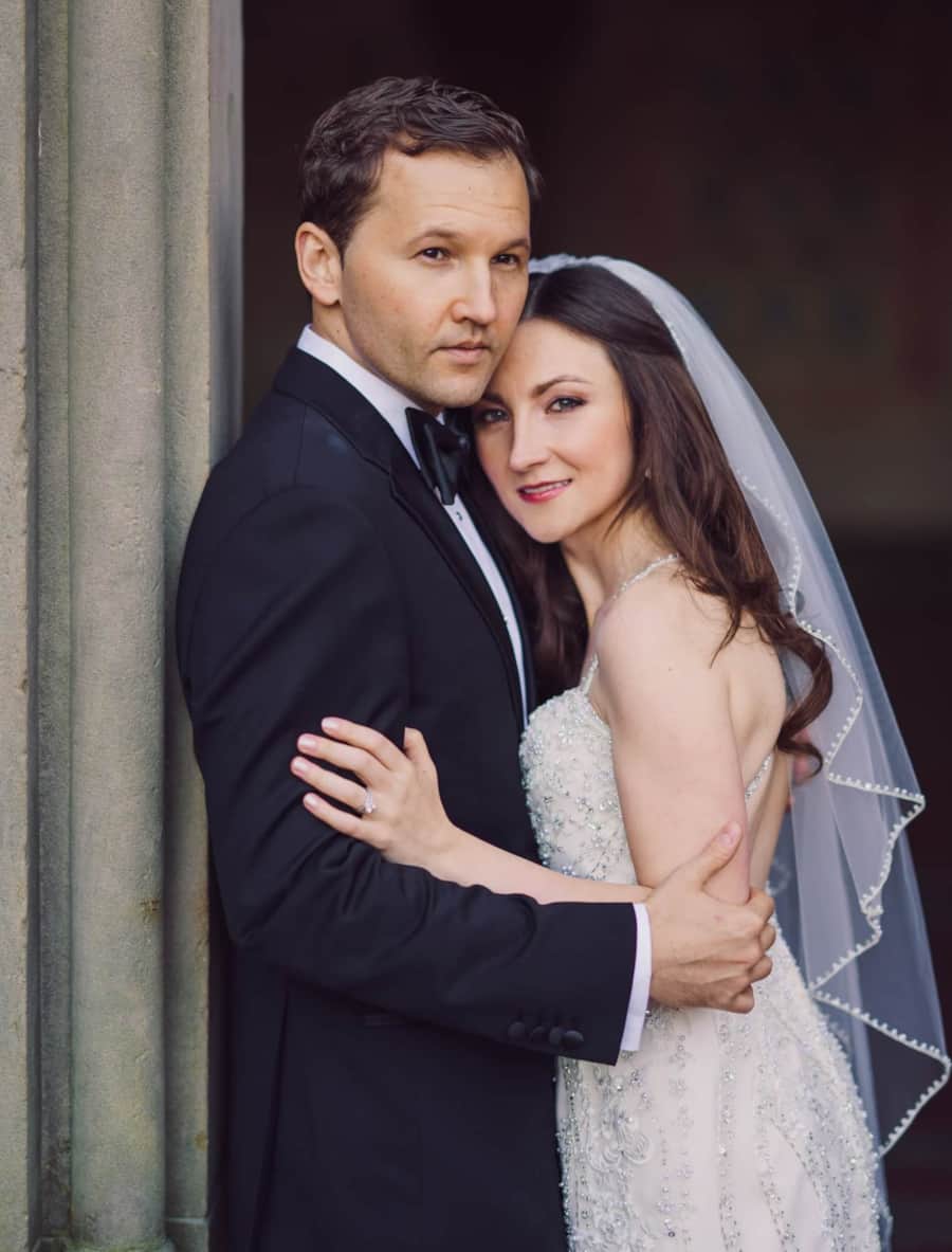 Your hosts on their wedding day