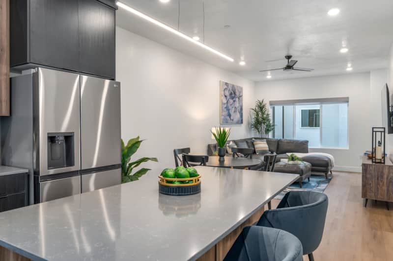 Kitchen, Dining, & Living Room