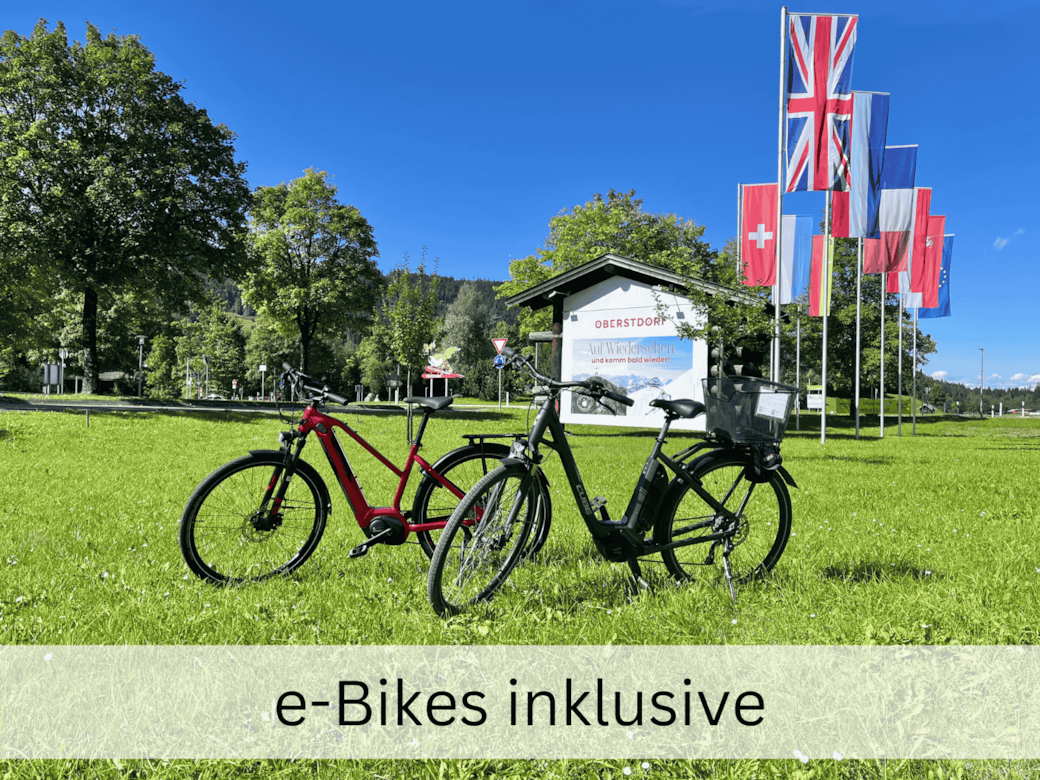 E-Bikes inklusive! Damit kannst du tolle Gegend noch besser erkunden.