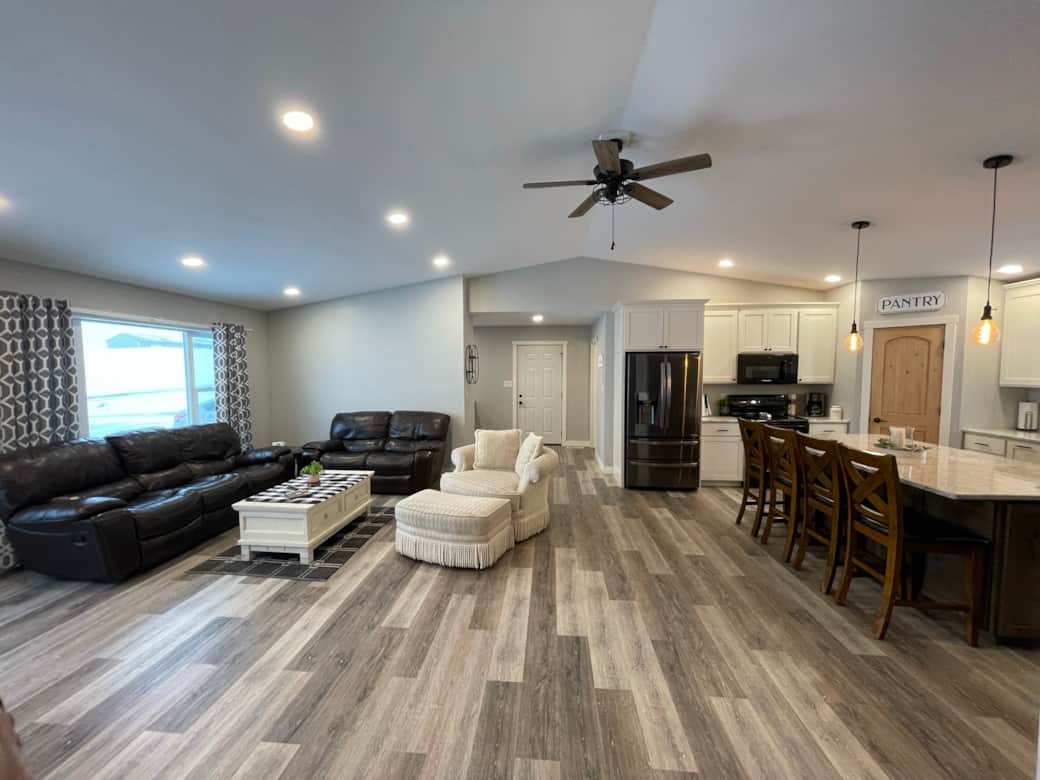 Kitchen and Living Area