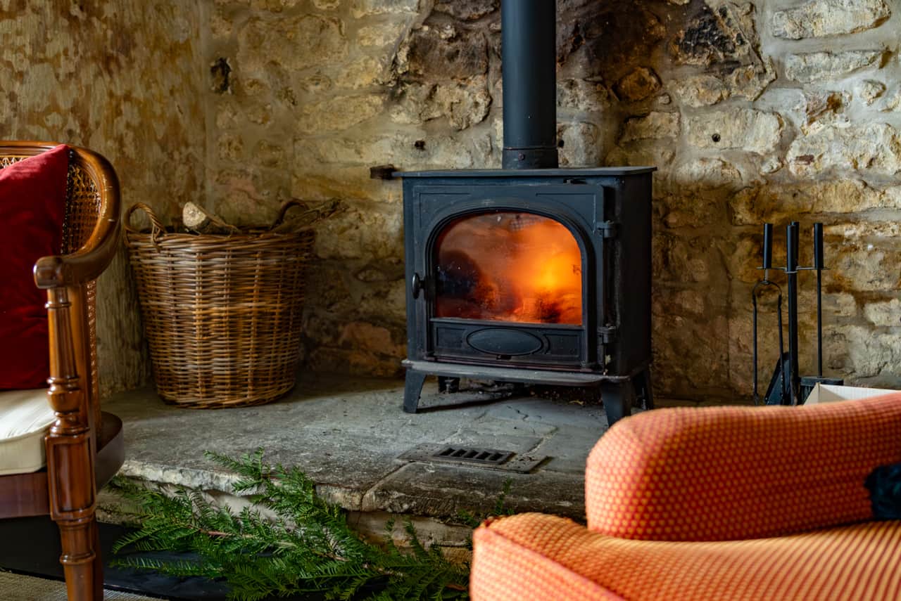 Log Burner in Living Room