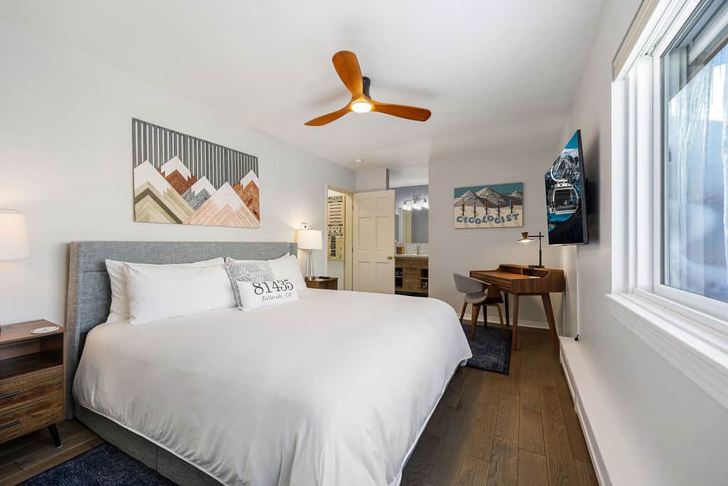 Large master bedroom with views! 