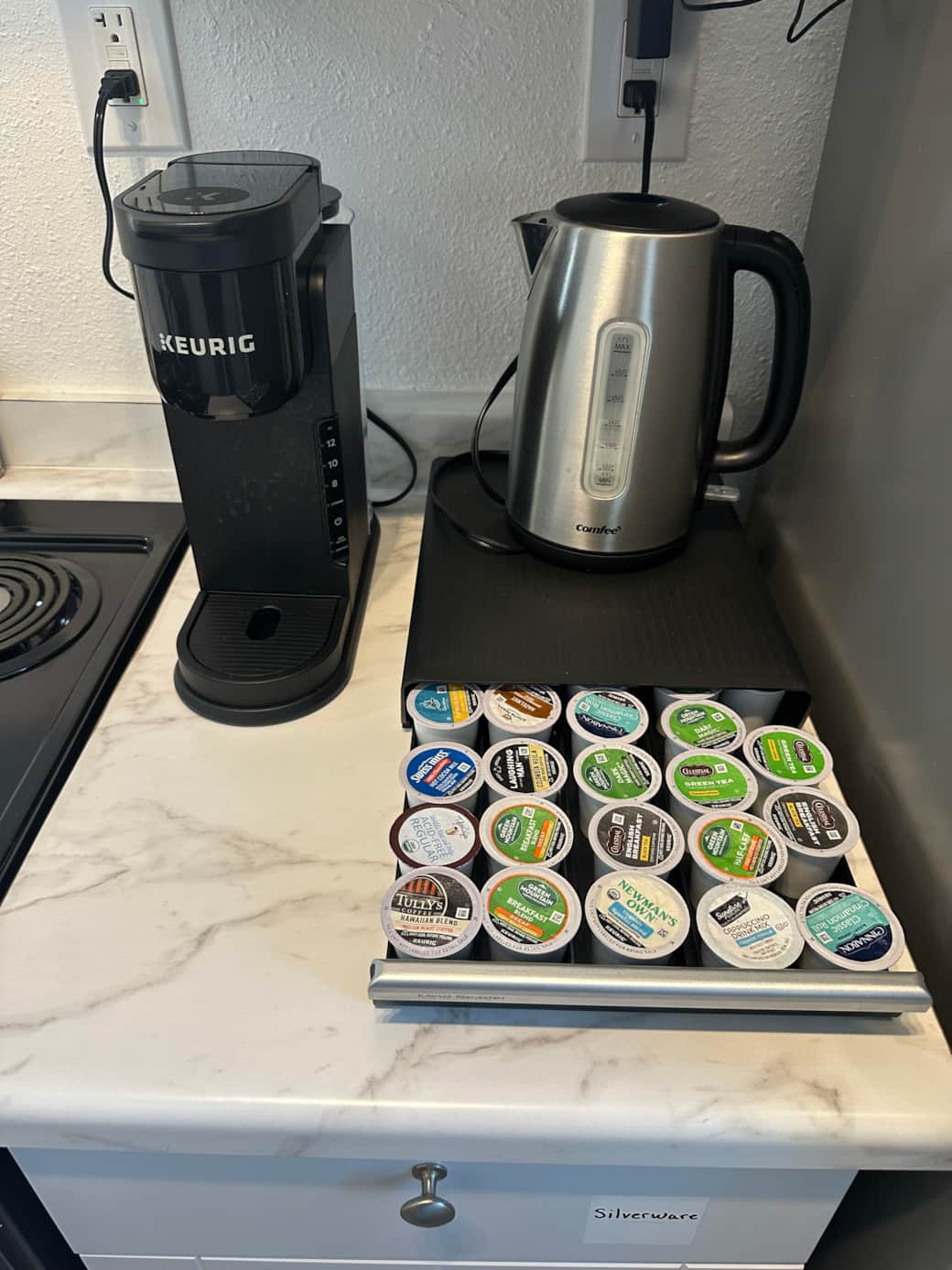 Assortment of Keurig coffees  