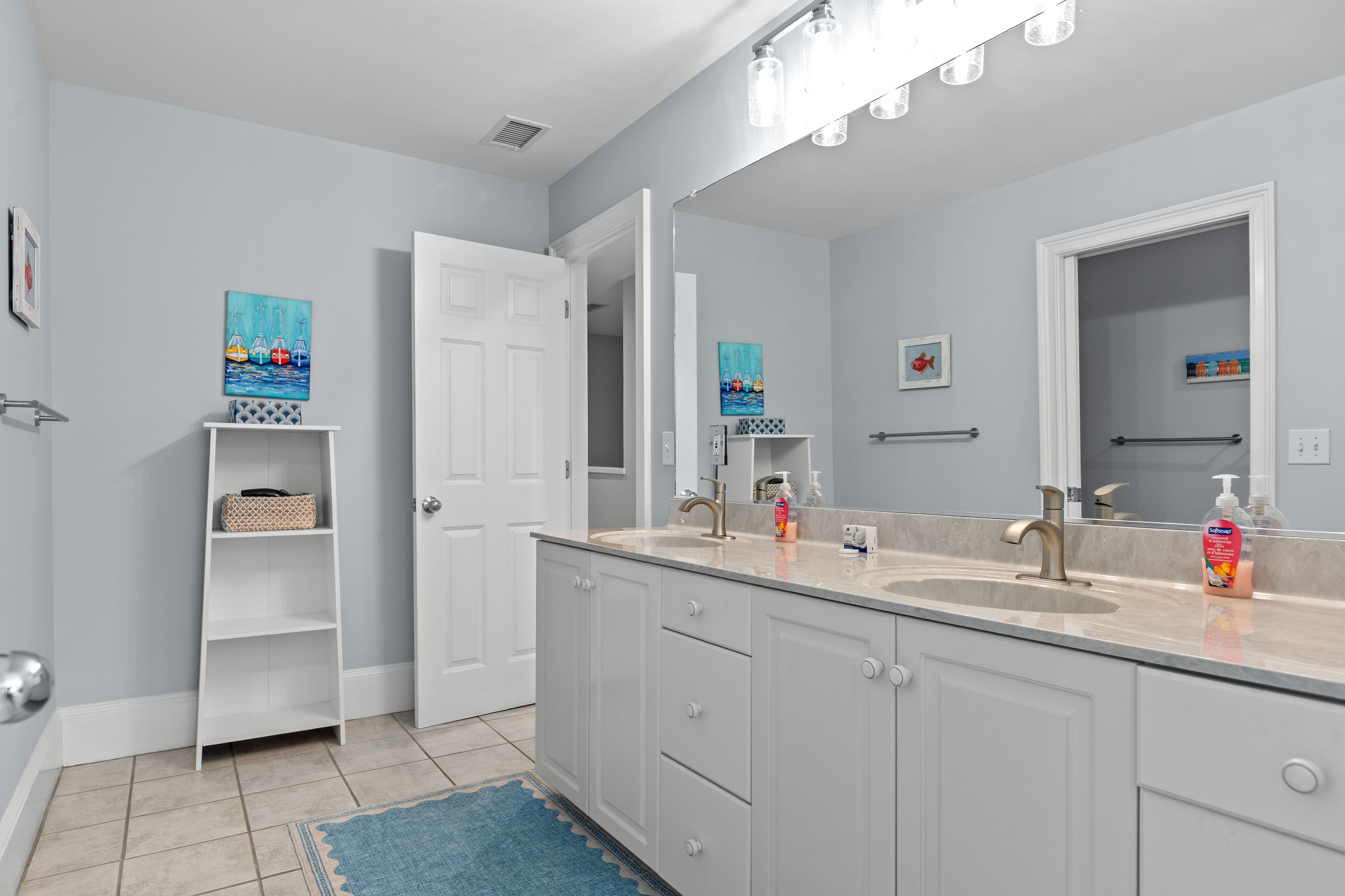 Double vanity upstairs, en-suite to Bedroom 2