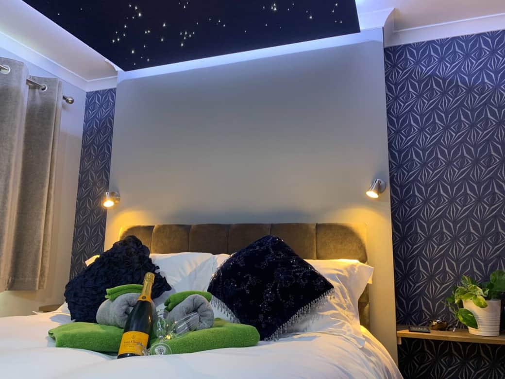 Relax under the twinkling star ceiling.