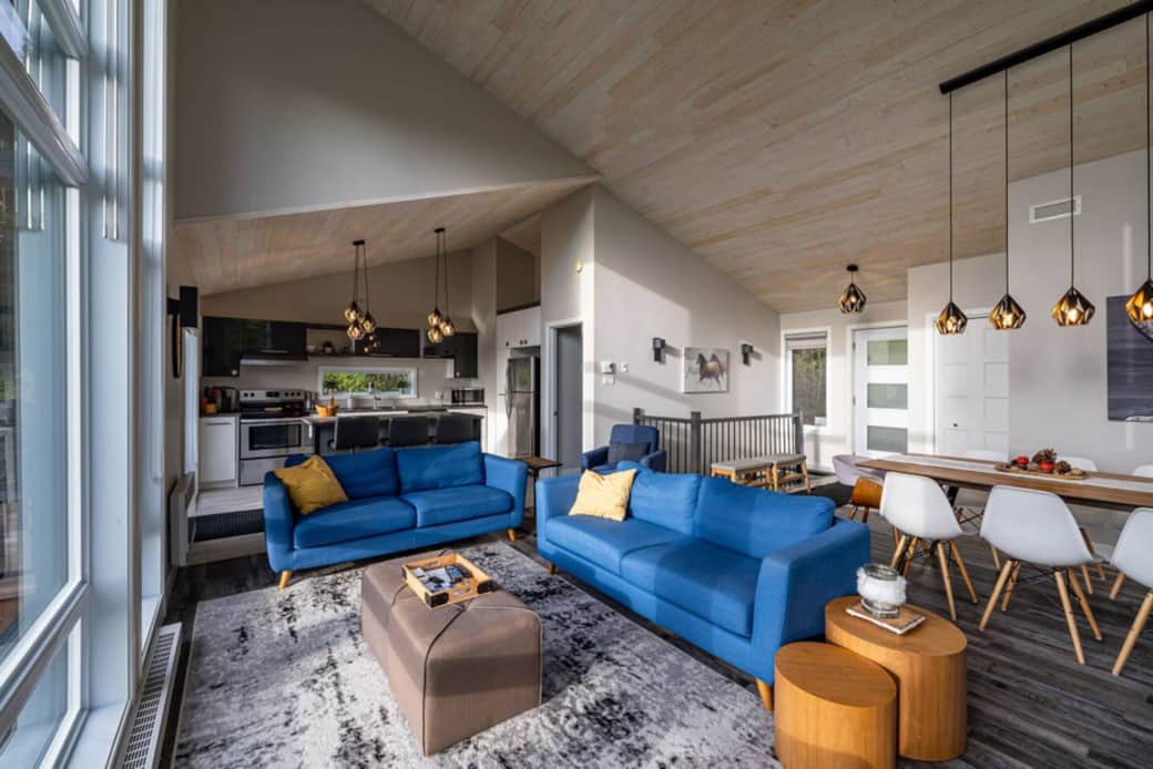 Living room and kitchen