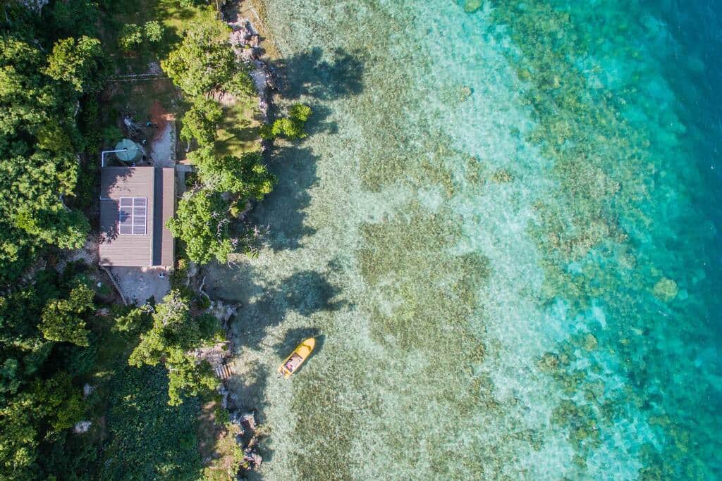 A front yard that needs exploring, not mowing! Watermark on Moso, Moso Island, Vanuatu