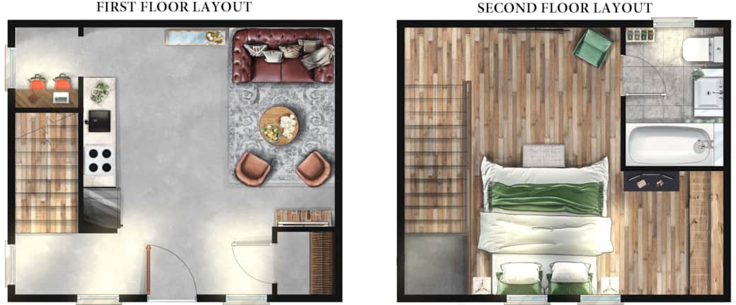 Kristi's Kottage - 2D Layout